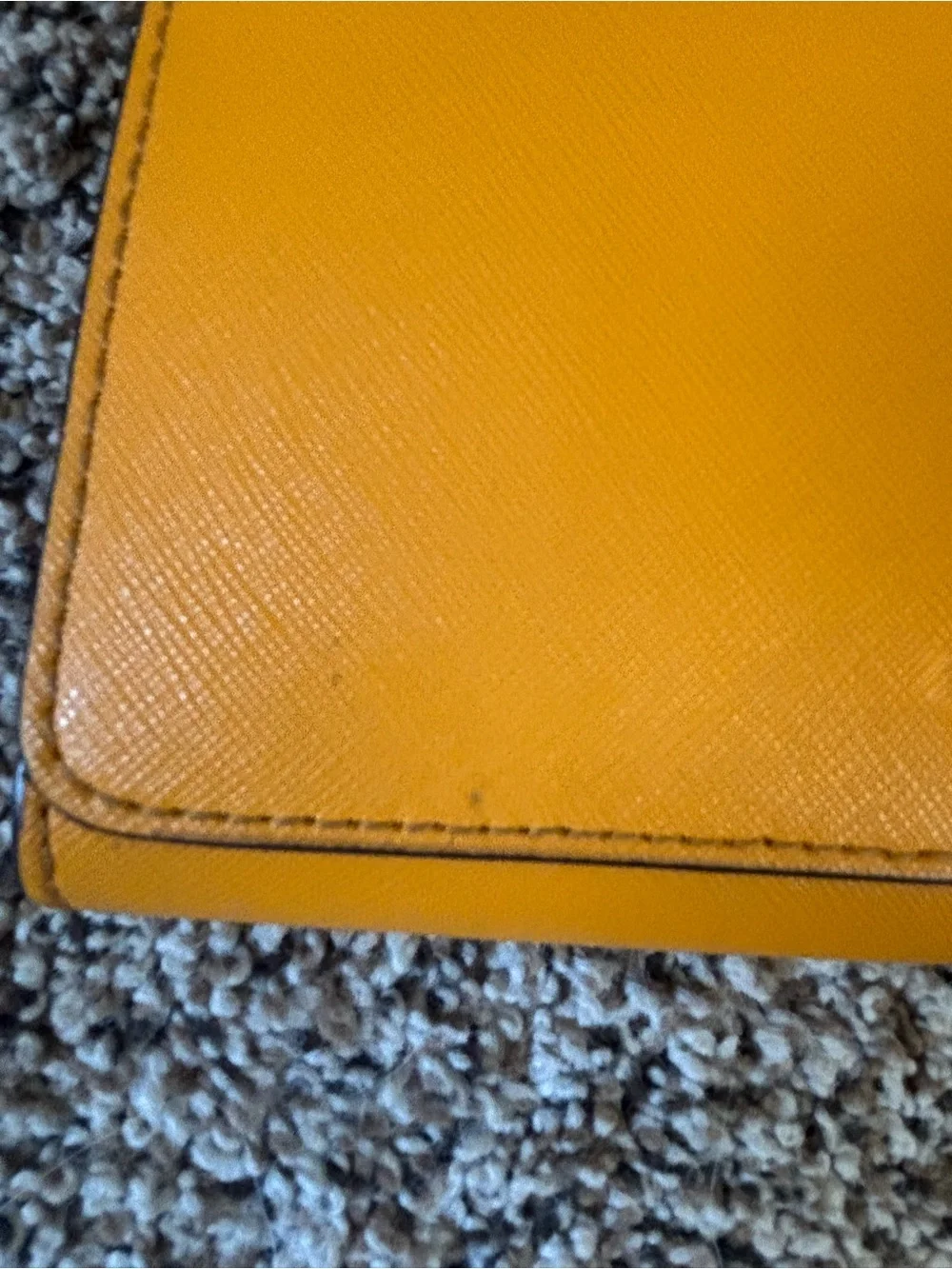 Michael Kors Yellow Saffiano Leather Crossbody Clutch Bag